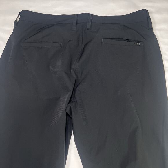 Travis Mathew Right On Time Pants Mens Size 36 Black Performance Chinos Golf Dad - Picture 12 of 14